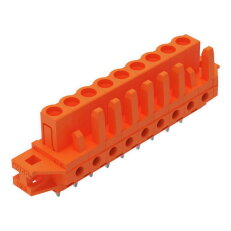 Pružinová svorkovnice THT rovná 5,08 mm oranžová 9pól. WAGO 232-169/031-000