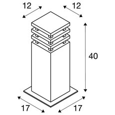 RUSTY SQUARE 40 230V E27 zarovka 11W IP55 SLV 229420