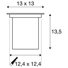DASAR SQUARE GU10 uslechtila ocel 230V GU10 35W IP67 SLV 229374
