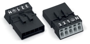 Zástrčka 5pól. Kód. A černá WAGO 890-215