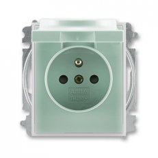 ABB Element 5519E-A02397 22 Zásuvka 1násobná chráněná,s clonkami aVíčkem