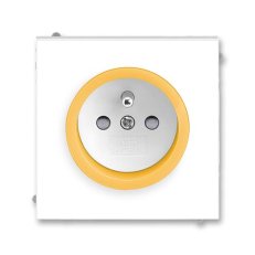 ABB NEO Zásuvka s ochr. kolíkem s clonkami bílá/ledová oranžová 5519M-A02357 43