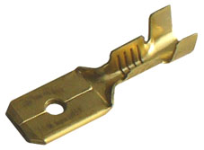 MK 1,5-68 Mosazný kolík, průřez 0,5-1,5mm2 / 6,3x0,8mm