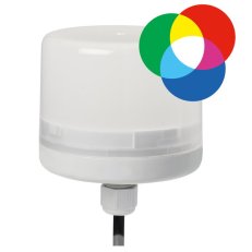 Svítidlo signální E-LITE RGB 24 V, DC, IP66, RGB, světle šedá, kabel 1 m 28324