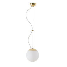 Závěsné LED svítidlo se skleněným stínidlem OSMONT ADRIA L1 8W IP40 3K mosaz