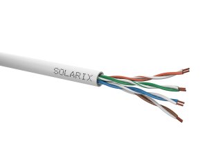 Kabel licna CAT5E UTP PVC Fca šedý 305m/box SOLARIX 27800302