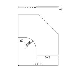 Víko kolena LINEAR+  VKL-1B 90° (R100) 200 ''SZ'' ARKYS ARB-14720106