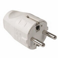 Bachman 910.200 Montážní vidlice 16A/250V, pro H05VV-F3G0,75/1/1,5mm2, bílá