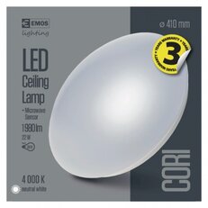 LED přisazené svítidlo CORI s pohyb. čidl., kr. 22W n.b., IP44 EMOS ZM3413
