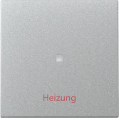 Kolébka s popisem Heizung Ein/Aus System 55 barva hliník GIRA 367826