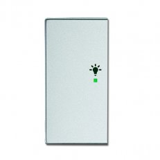 ABB Future linear Kryt 2nás levý symbol osvětlení hliníková stříbrná SRL-2-L-83