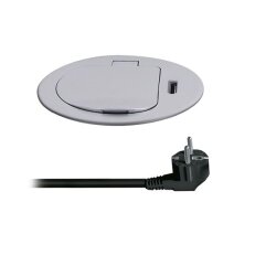 1z + USB-C 20W PD vestavná zásuvka, 2m,