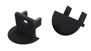 Koncovka profilu EC-PROFIL AXIN BLACK WITH HOLE GREENLUX GXLP1501