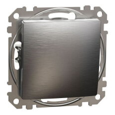 Přepínač střídavý ř.6, Leštěný Hliník,Sedna Design/Elements SCHNEIDER SDD170106U