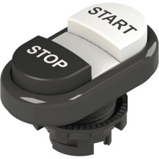 Dvojité tlačítko d22mm, plast, černá, IP67 PIZZATO E21PDBL1AAAN