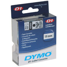 S0720820 45800 DYMO páska D1 plastová 19mm,černý tisk/průhledný podklad,návin 7m