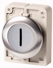 Eaton M30I-FDRL-W-X1 Prosvětlená ovládací hlavice, aretace, kroužek nerez,I bílá
