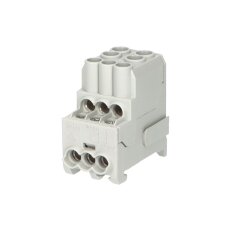 Blok pro rozdělení fází UVB 100 L G 1pól. 101A AL/CU 1000V šedý na DIN 1003202