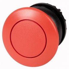 Eaton M22S-DP-R Tlačítko hřibové, bez aret, černý, štítek červená, hřib červená