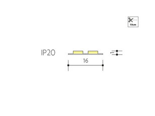LED PÁSEK CCT 24V 28,8W 16mm IP20, 5025 PANLUX PN13700003
