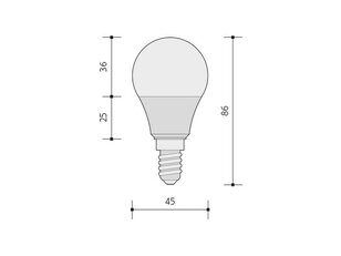 LED GOLF DELUXE světelný zdroj E14 5,5W, studená bílá PANLUX PN65205009