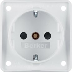 Zásuvka SCHUKO, Integro přístroj, bílá mat BERKER 941952502