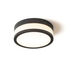 CIRA LED 23 stropní opálové sklo/černá 230V LED 12W IP44 3000K RENDL R13680