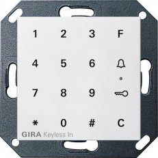 Keyless In kódovací klávesnice System 55 čistě bílá matná GIRA 260527