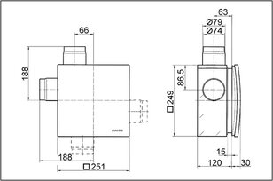 Maico 0093.0969 ER-UPB/R pouzdro pro zapuštěný ventilátor - protipožární
