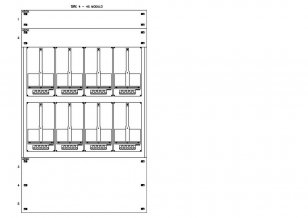 Konstrukce elektroměrová 4-33, 2-řadá, plastové panely SCHRACK CSIL127433