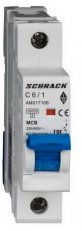 Instalační jistič AMPARO 10kA, C 6A, 1P SCHRACK AM017106--