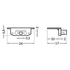 FKU12-K Krytka profilu FKU12, hranatá, pár, šedá FK TECHNICS 4731072