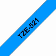 Páska BROTHER TZe-521, modrá/černá (9mm, laminované)