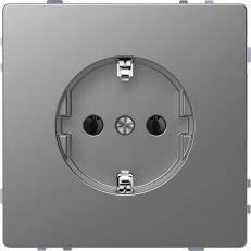 Zásuvka Merten D-Life 250V/16A SCHUKO bezšroubová Stainless Steel MTN2301-6036