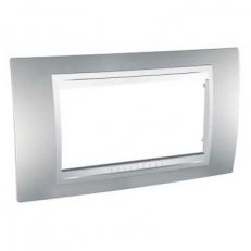 Unica Top Krycí rámeček čtyřmodulový, Aluminium SCHNEIDER MGU6.104.30