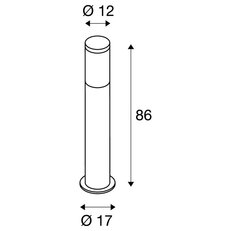 F-POL venkovní stojací lampa TC-(D,H,T,Q)SE IP54 kulaté antracit max. 20 W