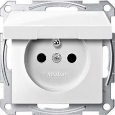 Merten Zásuvka 2P+E 250V s víčkem IP20 System M Polar SCHNEIDER MTN2610-0319