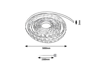 LED Strip, 19W , RGB, L500cm, IP44 bílá RABALUX 79022