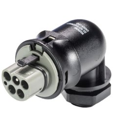 vidlice vestavná gesis RST, 5-pól, M20, šroubové svorky, úhlová 90°, šedá