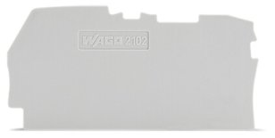 Koncová bočnice a separátor, Tloušťka 0,8 mm, Šedá WAGO 2102-1291