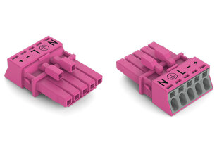 Zdířka 5pól. Kód. B Růžová WAGO 890-285/082-000