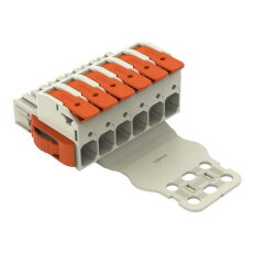 Pružinová svorka Páčka CAGE CLAMP sv.šedá 16mm2 6pól. WAGO 832-1106/314-000
