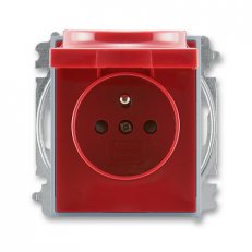 ABB Element 5519E-A02397 24 Zásuvka 1násobná chráněná,s clonkami aVíčkem