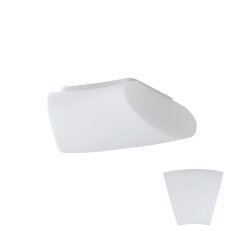 Přisazené svítidlo se skleněným stínidlem OSMONT ALTAIR 2 2x10W IP41 E27 bílá