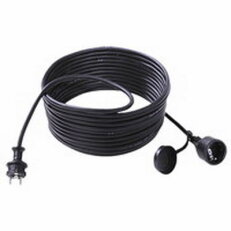 Bachman 343.175 Euro extension cord H07RN-F 3G1.50 10m bk 3way