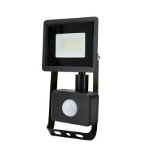 LED reflektor KASTEL LED 2 10W 4000K IP65 černá s čidlem pohybu BEMKO 107352