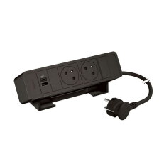 ONDESK 2X2PT USB AC 15W ČERNÁ