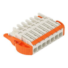 1vodičová pružinová svorkovnice, Páčka, Push-in CAGE CLAMP, Světle šedá
