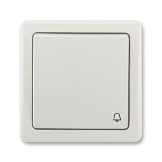 ABB Swing Ovládač zapínací symbol zvonek ř.1/0 světle šedá BLISTR