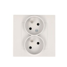 Zásuvka silová 2 násobná typ E (přístroj